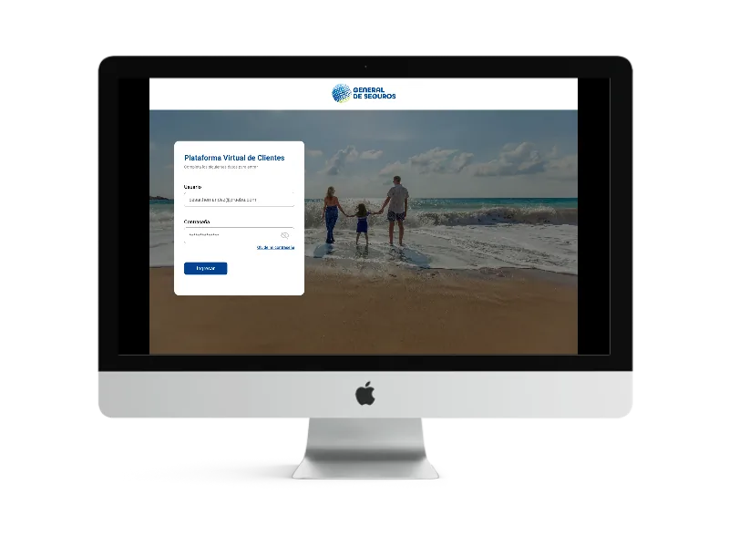 Pantalla del rediseño de la Plataforma Virtual de Clientes de General de Seguros